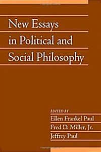 New Essays in Political and Social Philosophy: Volume 29, Part 1 (Paperback)