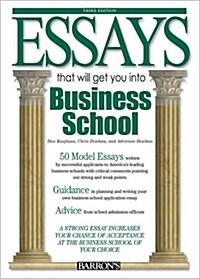 [중고] Essays That Will Get You Into Business School (Paperback, 3, Revised)