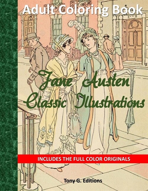 Adult Coloring Book with Jane Austen Classic Illustrations (Paperback)