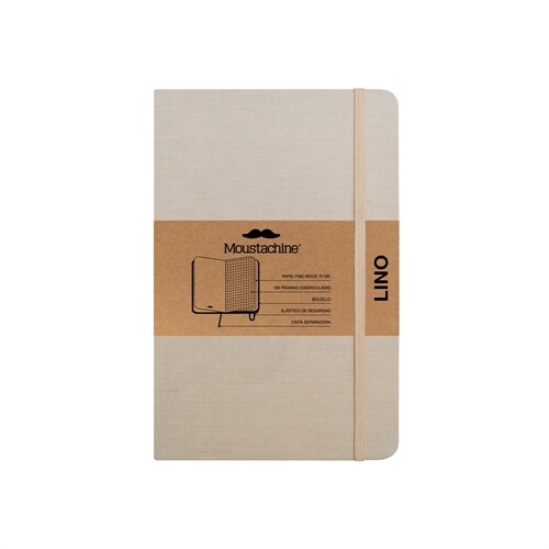 Moustachine Classic Linen Pocket Light Tan Squared Hardcover (Hardcover)