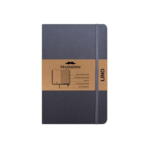 Moustachine Classic Linen Pocket Grey Squared Hardcover (Hardcover)