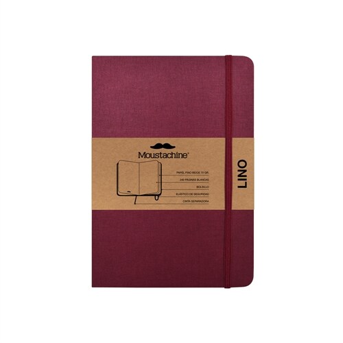 Moustachine Classic Linen Large Burgundy Blank Hardcover (Hardcover)