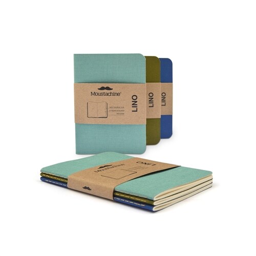 Moustachine Slim Greens and Blues Blank Passport (Hardcover)