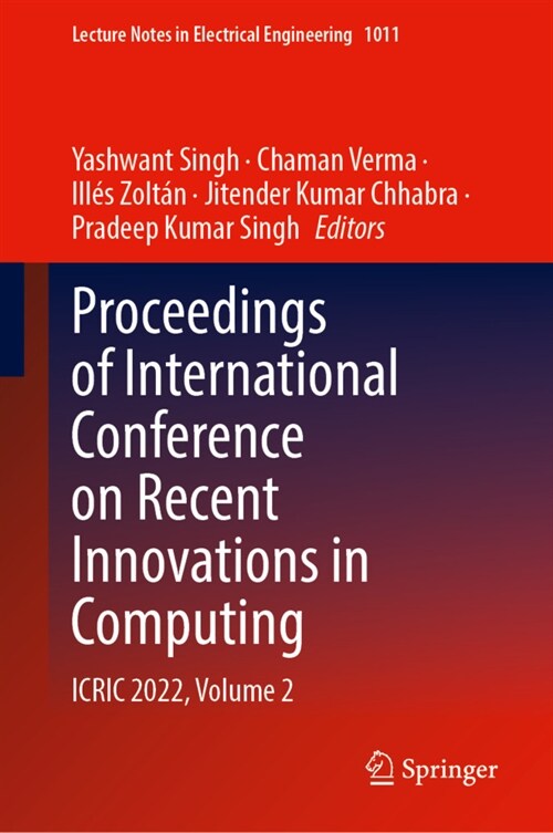 Proceedings of International Conference on Recent Innovations in Computing: Icric 2022, Volume 2 (Hardcover, 2023)