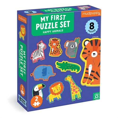 Happy Animals 2 Piece My First Puzzles (Jigsaw)