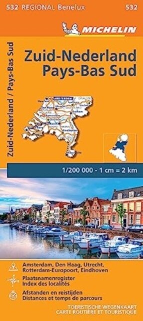 Netherlands South - Michelin Regional Map 532 (Sheet Map)