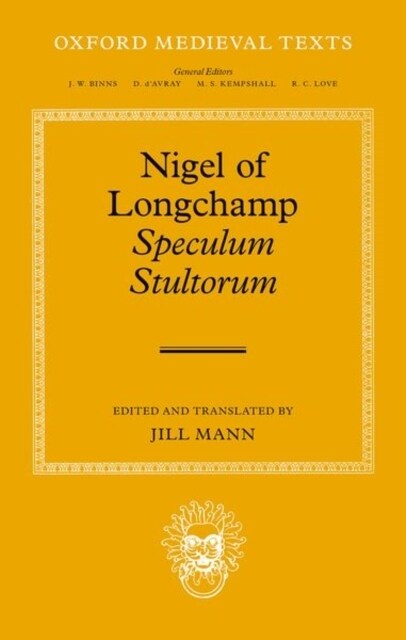 Nigel of Longchamp, Speculum Stultorum (Hardcover)