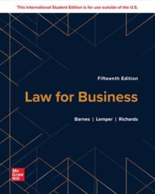 ISE Law for Business (Paperback, 15 ed)