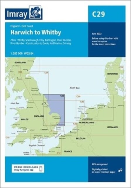 Imray Chart C29 : Harwich to Whitby (Sheet Map, folded, New ed)