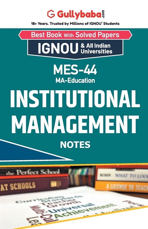 MES-44 Institutional Management (Paperback)