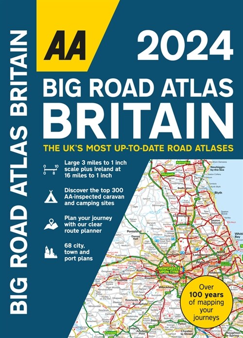 Big Road Atlas Britain 2024 (Spiral Bound, 32 New edition)