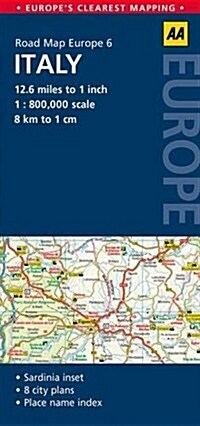 6. Italy : AA Road Map Europe (Sheet Map, folded, 4 ed)