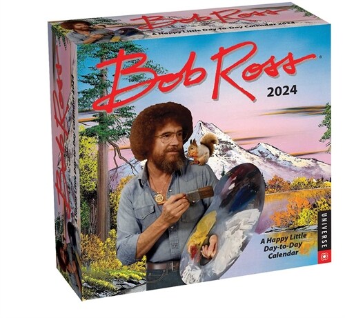 Bob Ross: A Happy Little Day-To-Day 2024 Calendar (Daily)