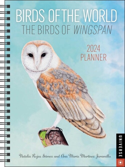 Birds of the World: The Birds of Wingspan 12-Month 2024 Planner Calendar (Desk)