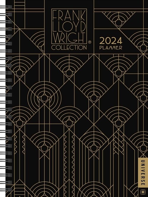 Frank Lloyd Wright 12-Month 2024 Planner Calendar (Desk)