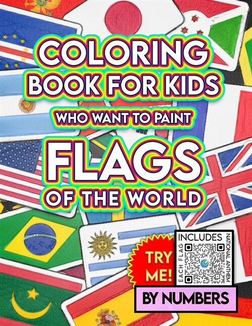 Coloring Books for Kids: Flags of the world by numbers (Paperback)