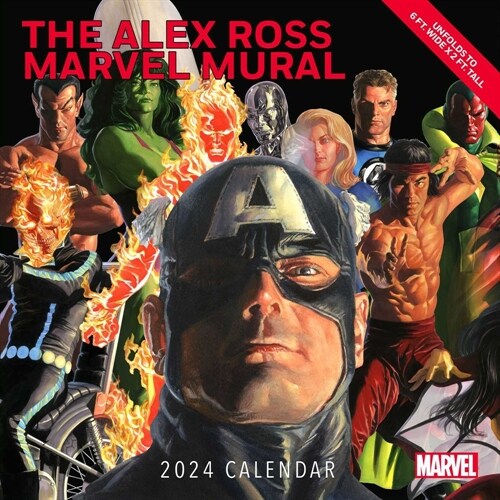 Alex Ross Marvel Mural 2024 Oversized Wall Calendar (Wall)