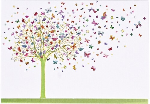 Tree of Butterflies Note Cards (14 Cards, 15 Self-Sealing Envelopes) (Other)