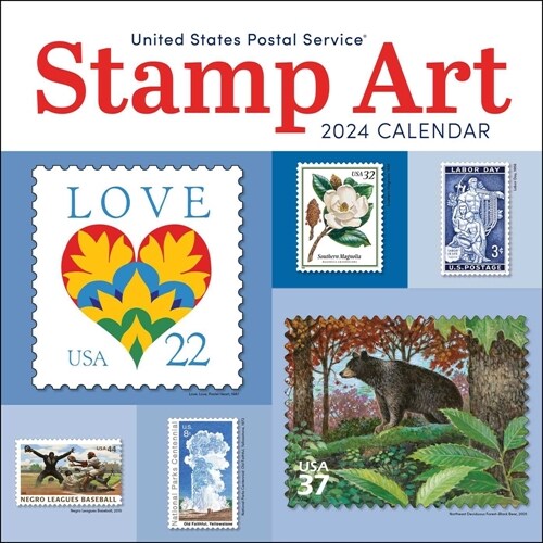 United States Postal Service Stamp Art 2024 Wall Calendar (Wall)