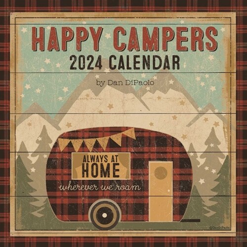 Happy Campers 2024 Wall Calendar (Wall)