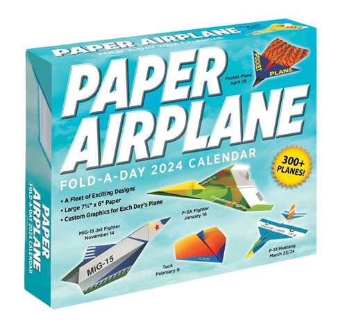 Paper Airplane 2024 Fold-A-Day Calendar (Daily)