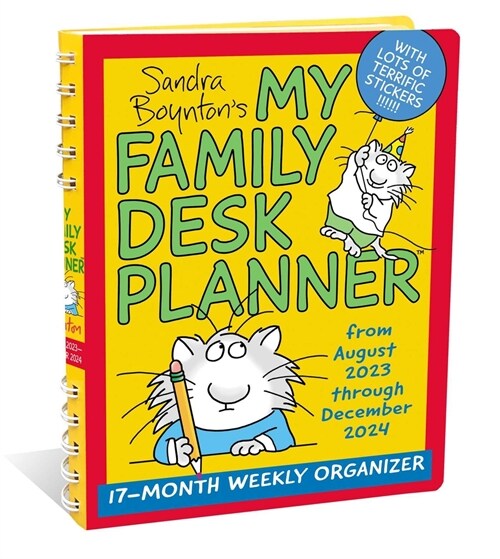 Sandra Boyntons My Family Desk Planner 17-Month 2023-2024 Weekly/Monthly Organi (Desk)
