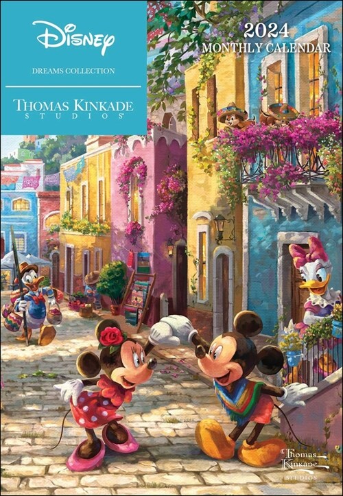 Disney Dreams Collection by Thomas Kinkade Studios: 12-Month 2024 Monthly Pocket (Desk)