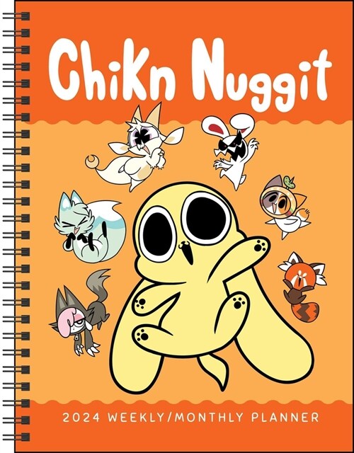 Chikn Nuggit 12-Month 2024 Weekly/Monthly Planner Calendar (Desk)