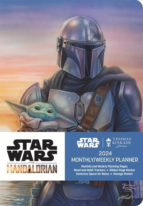 The Mandalorian by Thomas Kinkade Studios 12-Month 2024 Monthly/Weekly Planner Calen: A New Direction (Desk)
