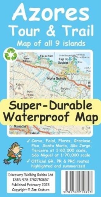 Azores Tour & Trail Super-Durable Map (2nd edition) (Sheet Map, folded)