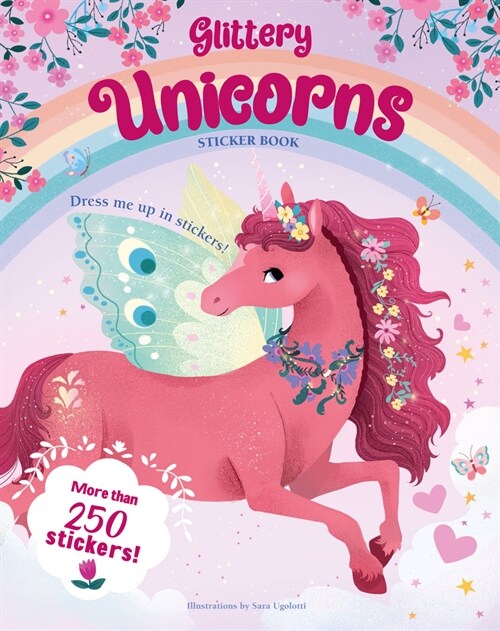 Glittery Unicorns Sticker Book (Paperback)