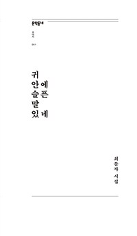 귀 안에 슬픈 말 있네 :최문자 시집 