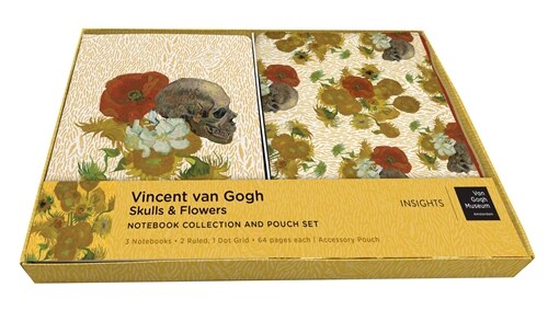 Van Gogh Skulls and Flowers Notebook Collection and Pouch Set (Other)