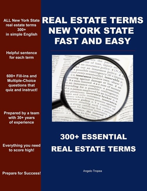 Real Estate Terms New York State Fast and Easy: 300+ Essential Real Estate Terms (Paperback)
