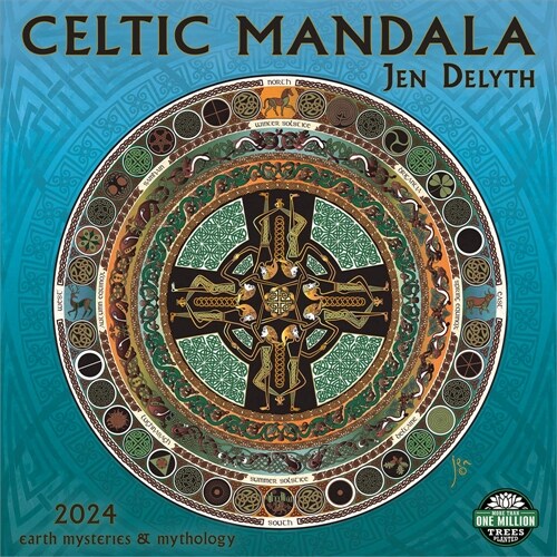 Celtic Mandala 2024 Wall Calendar: Earth Mysteries & Mythology by Jen Delyth (Wall)