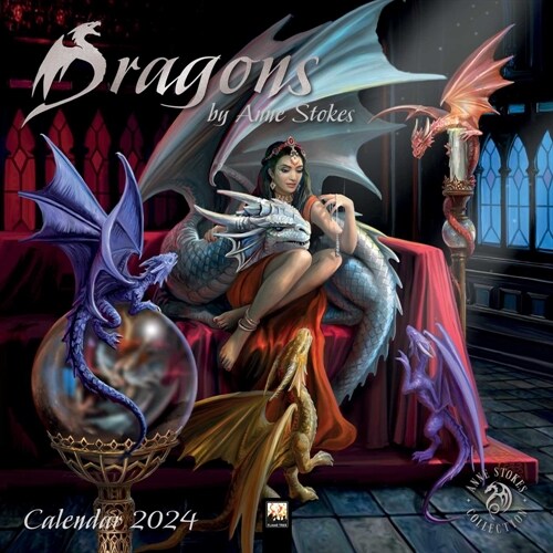 Dragons by Anne Stokes Wall Calendar 2024 (Art Calendar) (Calendar, New ed)