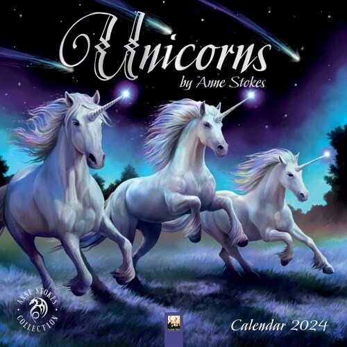 Unicorns by Anne Stokes Wall Calendar 2024 (Art Calendar) (Calendar, New ed)