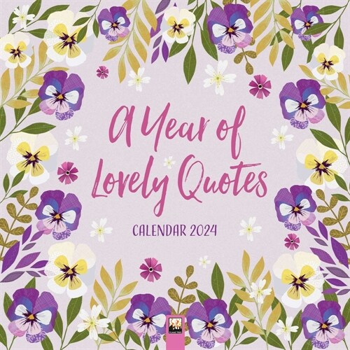 A Year of Lovely Quotes Wall Calendar 2024 (Art Calendar) (Calendar, New ed)