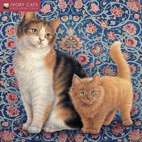 Ivory Cats by Lesley Anne Ivory Wall Calendar 2024 (Art Calendar) (Calendar, New ed)