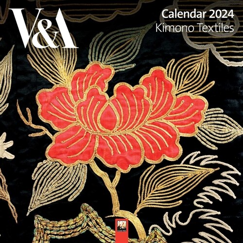 V&A: Kimono Textiles Wall Calendar 2024 (Art Calendar) (Calendar, New ed)