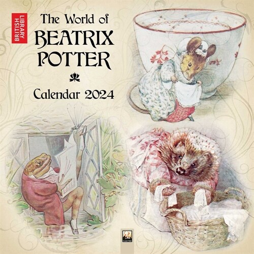 British Library: Beatrix Potter Wall Calendar 2024 (Art Calendar) (Calendar, New ed)