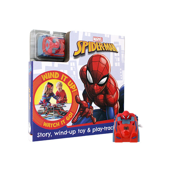 Marvel Spider-Man Wind-Up Toy & Play-Track (Board Book)