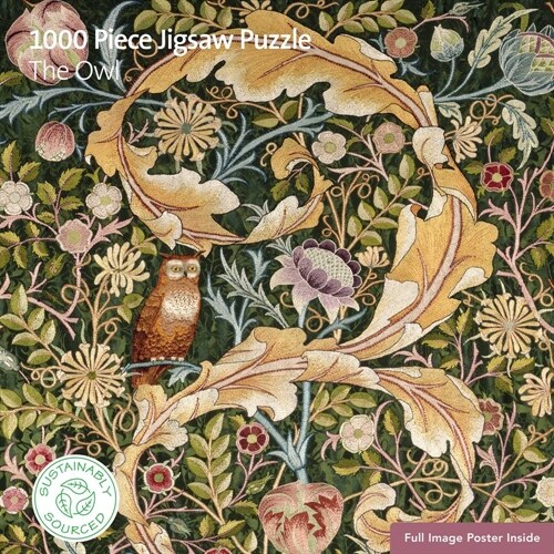 Adult Sustainable Jigsaw Puzzle V&A: The Owl : 1000-pieces. Ethical, Sustainable, Earth-friendly (Jigsaw)
