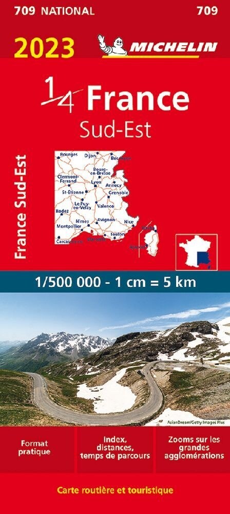 Southeastern France 2023 - Michelin National Map 709 (Paperback)