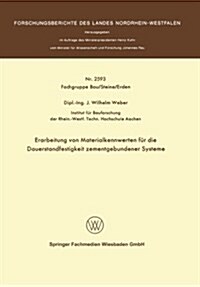 Erarbeitung Von Materialkennwerten F? Die Dauerstandfestigkeit Zementgebundener Systeme (Paperback, 1976)