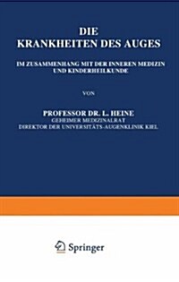 Die Krankheiten Des Auges: Im Zusammenhang Mit Der Inneren Medizin Und Kinderheilkunde (Paperback, Softcover Repri)