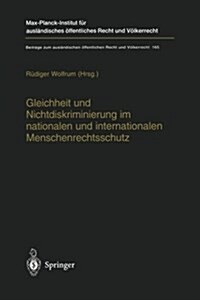 Gleichheit Und Nichtdiskriminierung Im Nationalen Und Internationalen Menschenrechtsschutz (Paperback, Softcover Repri)