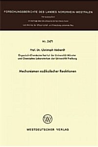 Mechanismen Radikaler Reaktionen (Paperback)