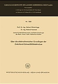 UEber Die Elektrochemischen Grundlagen Der Zinkchlorid-Schmelzflusselektrolyse (Paperback, 1964 ed.)