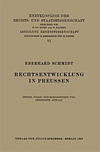 Rechtsentwicklung in Preussen (Paperback, 2, Softcover Repri)